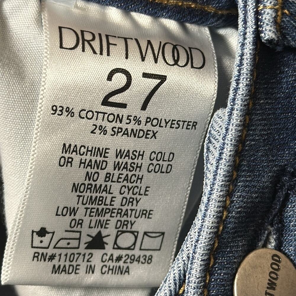 Driftwood Stella Slit Straight - Blue Melodrama stripe down the sides. Size 27. - Picture 7 of 10
